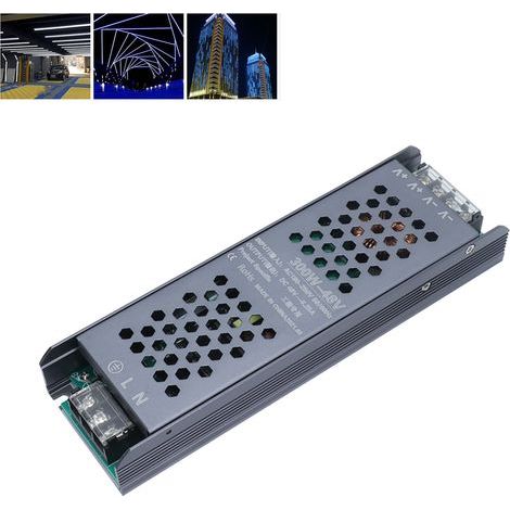 Fuente de alimentación conmutada LED de 48 V y 300 W para tiras de luz, transformador negro AC180-250 V, 6,25 A (1/5)