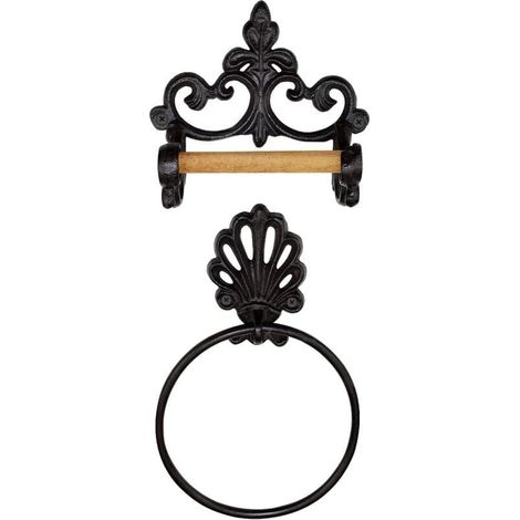 Enowelir Support Mural Industriel En Fonte Pour Rouleau De Papier Toilette Suspendu (1/4)