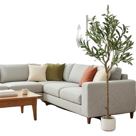 Olivo artificial, diseño realista, base sólida, 120 cm (1/2)
