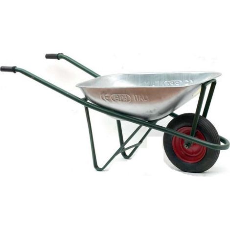 CARRIOLA GIARDINO EDILIZIA VASCA ACCIAIO ZINCATO CARICO 75Lt BPA ITALY (1/2)