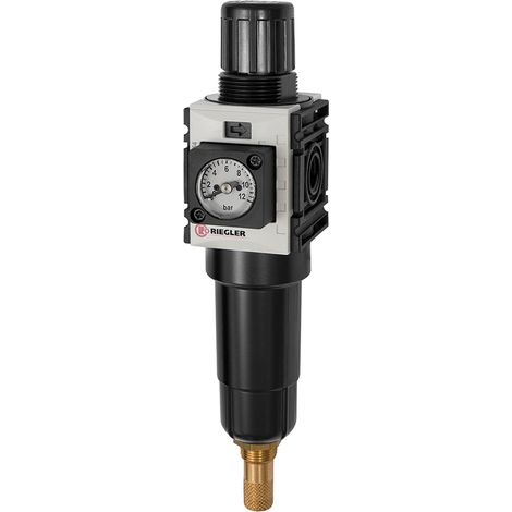 Riegler Filterregler »FUTURA-mini«, M-Beh., Kompaktmano, VA, G 1/4, 0,5-8 (1/4)