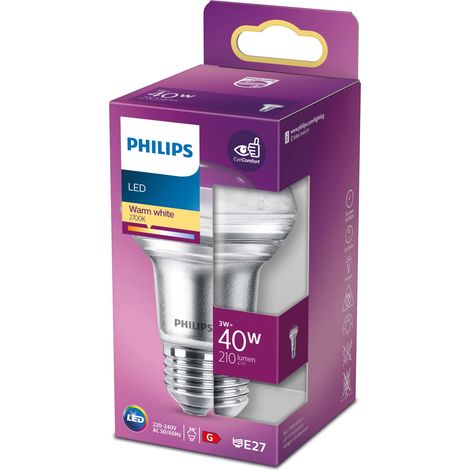 Philips Lampadina LED Riflettore R63 E27 40W Bianco Caldo, Vetro (1/4)