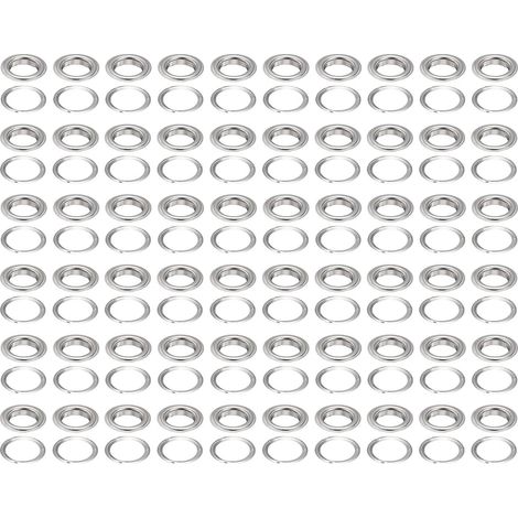 Kit D'Outils pour Œillets 200Pcs 14mm en Métal Argenté (1/5)