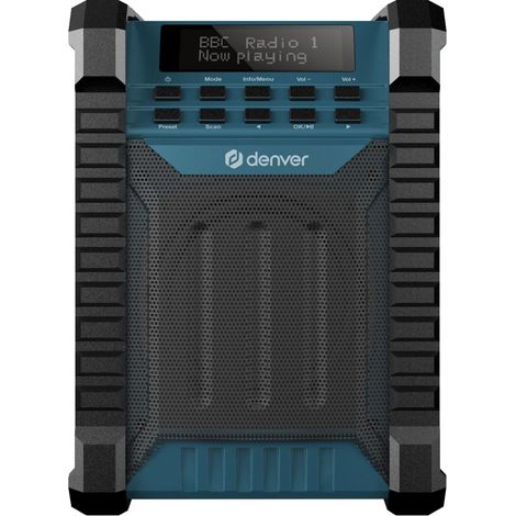 Denver DAB+/FM Baustellen-Radio/BT/Batteria ricaricabile WRD-60