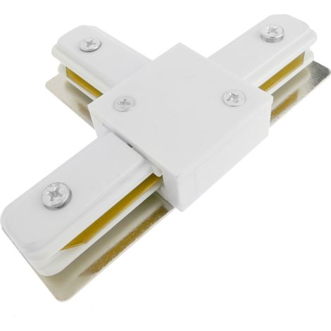 BeMatik - Union triple jonction rail de lumière au plafond voie 1 voie blanche (1/3)