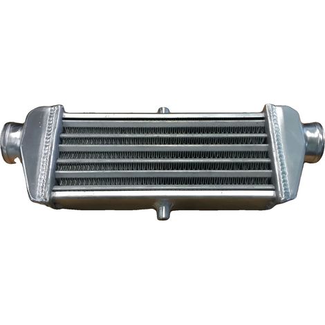 Intercooler turbo, lega di alluminio, dimensioni nucleo 280x140x65 mm, diametro ingresso 56 mm, diametro uscita 56 mm, montaggio universale (1/3)
