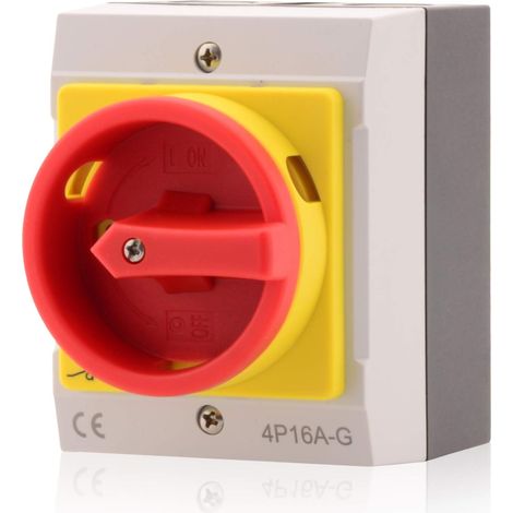 Hauptschalter Leistungsschalter 16A, IP 65, 4-polig im Gehäuse, Drehschalter für alle industriellen Anforderungen (1/5)