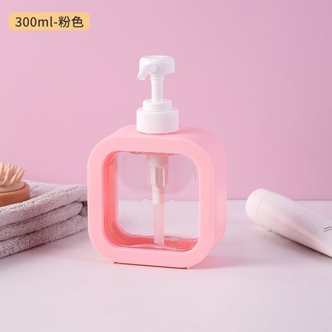 Seifenspender mit Pumpe, rosa Kunststoffbehälter für 300 ml oder 500 ml Spülmittel, ideal für Küche und Bad. – AquaForge (1/5)