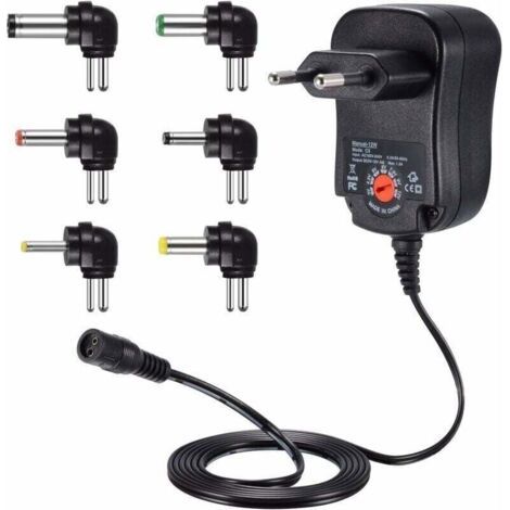 12W Adaptateur Alimentation Universelle 3V 4,5V 5V 6V 7,5V 9V et 12V, Chargeur Secteur Transformateur DC 220V pour VTech Kidimagic Starlight Kidi LightShow Party Sorio 1 2 3S 3 MobiGo Genius -