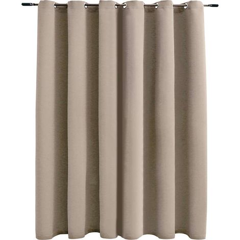 Tenda Oscurante con Anelli in Metallo Beige 290x245 cm DAS364942 (1/5)