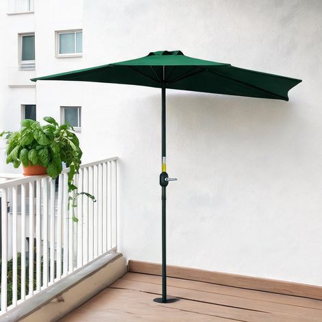 Parasol de jardin vert en polyester 293 x 150 x 249 cm (1/5)