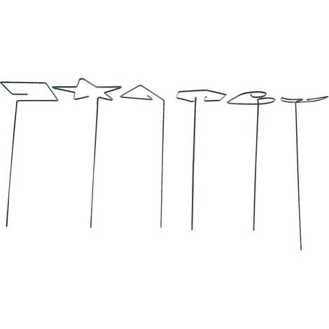 Support pour plantes grimpantes, treillis en fer vert, 18 pièces (1/5)