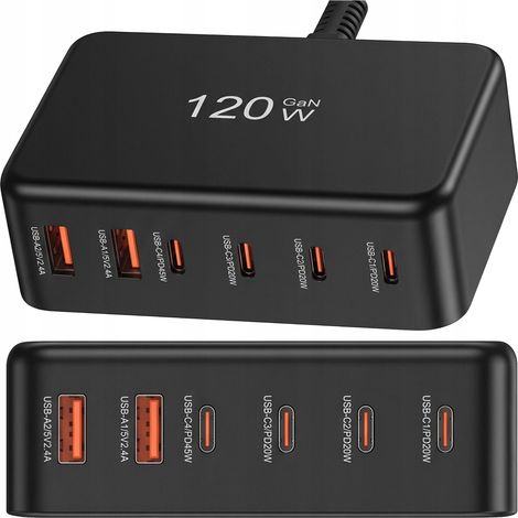 Station De Charge Powerstation™ - 120 W - 6 Ports - 4x Usb-c - 2x Usb-a - Charge Rapide (1/5)