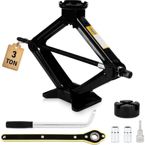 Cric ciseaux 3 tonnes 45cm pour voiture SUV MPV avec clé électrique (1/5)