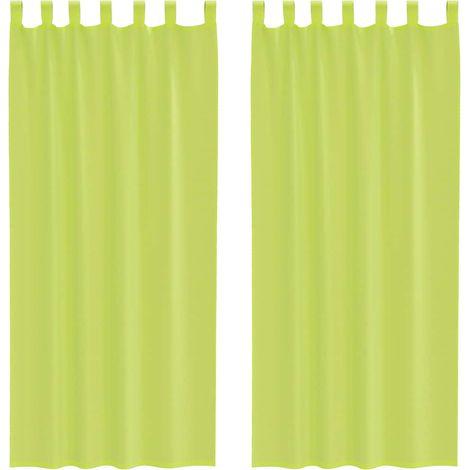 Maison Exclusive - Tende in Voile con Linguetta 2 pz Verde Mela