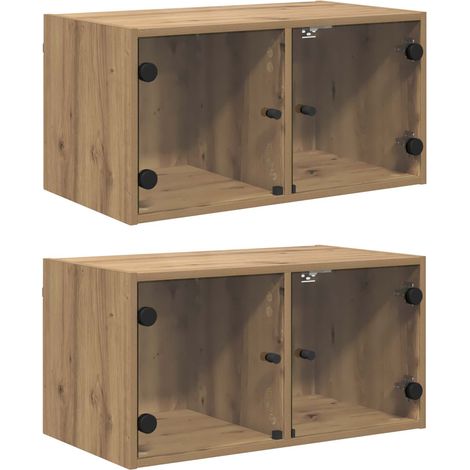 Wall Cabinets 2 pcs Artisan Oak 68 x 37 x 35 cm Engineered Wood vidaXL