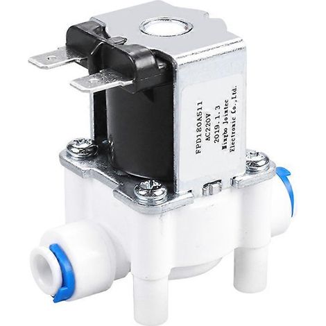 Électrovanne d'eau en plastique avec entrée 1/4" pour remplacement de vanne, connexion rapide, interrupteur d'entrée et de sortie d'eau normalement fermé (1/5)