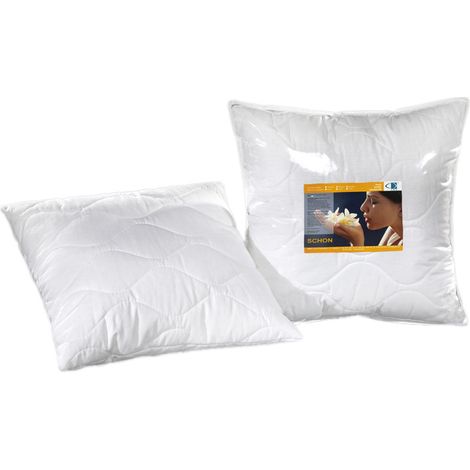 Almohada antialérgica 40x40 Microline Schon blanca 0,25 kg 100% microfibra