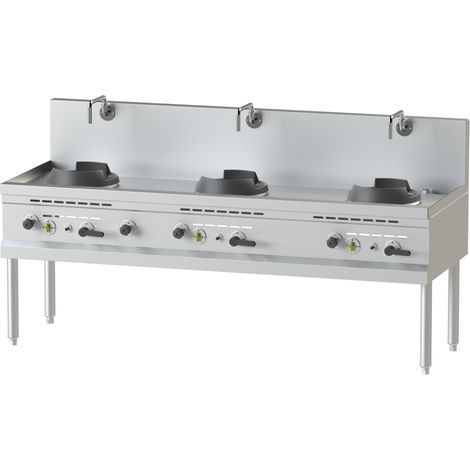 WOK GAZ SERIE 750 - 3 BRULEURS - 3 X 33 KW - NAYATI