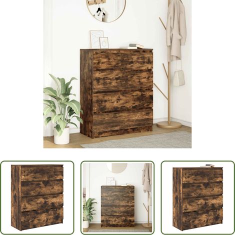 Räuchereiche - Sideboard Räuchereiche 80x35x99 cm Holzwerkstoff (1/5)