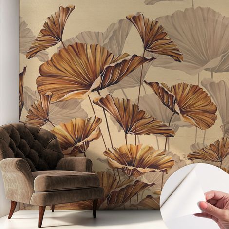 Carta da parati autoadesiva - fotomurale - decorazione parete - stile elegante - decorazione casa - Eleganza autunnale 250x250 cm (1/5)