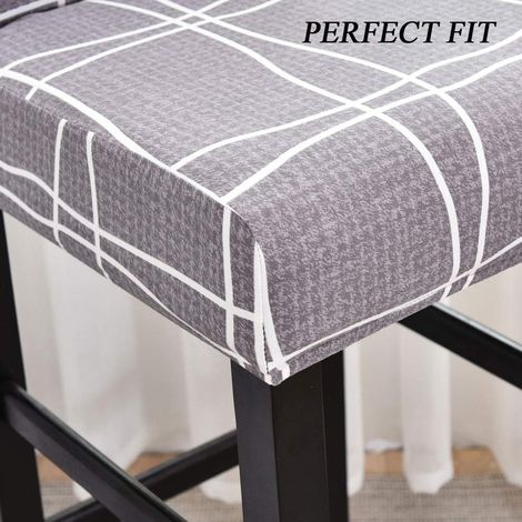 Lot de 2 housses pour tabourets hauts – Housses extensibles pour tabourets de bar (1/5)