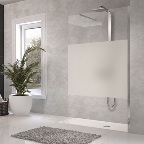 Paroi de douche SMART SMAH90-1B Verre clair 1950mm 870-885 (1/2)
