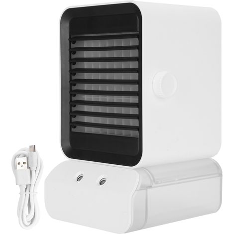 Mini Air Cooler avec Ventilation 3 Vitesses + Fonction Spray – Pour Bureau et Maison (1 unité) (1/4)