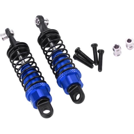 Amortisseurs 2Pièces Aluminium Alliage A580018 Compatible WLtoys A959 1/18 Voiture RC Bleu Foncé Suspension (1/5)