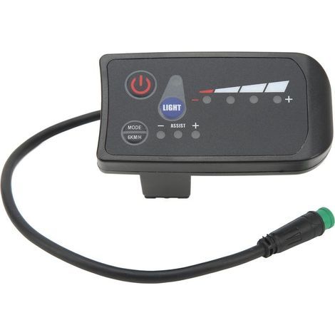 Compteur d'affichage électrique pour vélo 36V, étanche, interface 5 broches, boîtier ABS, panneau LED pour cyclisme. (1/5)