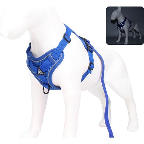 Filiyano-Harnais pour chien bleu S-True Love sans fermeture éclair sur le devant, ajustable (1/5)