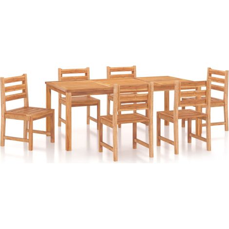 Maison Exclusive - Set da Pranzo da Giardino 7 pz in Legno Massello di Teak (1/5)