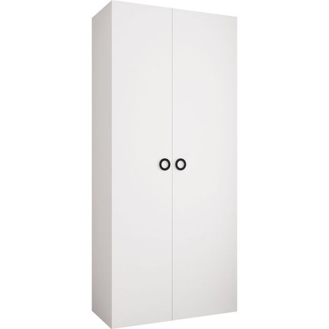 Armario Hartford 540, Blanco, 246x110x42cm, Puertas de armario: Con bisagras, Número de estantes: 0