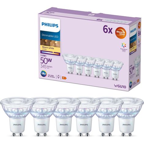 Ampoules LED pour Spot, Culot GU10, 345lm, 50W, Pack de 6 (1/5)