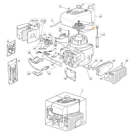 Kit agganci avviatore motore modelli 421HP ORIGINALE STIGA 118550004/1 (1/2)