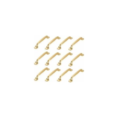 Set mit 12 goldenen Griffen für Küchenmöbel und Schubladen, inklusive Schrauben. (1/5)