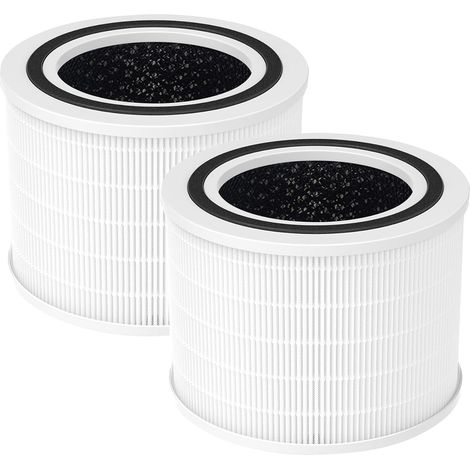 2 filtres Core 200S compatibles avec le purificateur d'air LEVOIT Core 200S, filtre HEPA véritable 3 en 1 H13, filtre de remplacement à charbon actif haute efficacité Core 200S-RF, blanc (1/5)