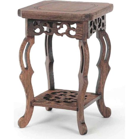 Bardusch-Petit support pour jardinière - Wingwood (bois de wengé) Petite taille, 8 x 8 x 13 cm Socle pour mini-pots de plantes d'intérieur/d'extérieur (1/5)
