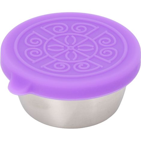 Récipient à huiles essentielles pour salon de beauté, pot à condiments en acier inoxydable avec couvercle, 50 ml, couvercle violet (1/5)