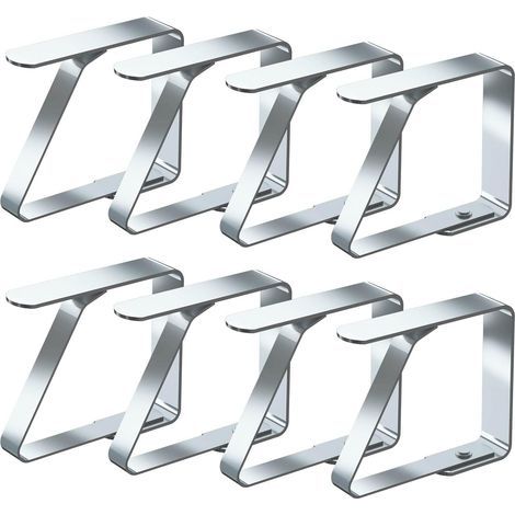 FITLAB-Pinces à Nappe Ensemble de 8 Acier Inoxydable Nappe Clips Anti-Glissant (4cm x 8 Pièces) (1/4)