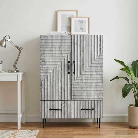 Buffet Sonoma gris 66 x 34,5 x 95 cm Bois d'ingénierie vidaXL (1/5)