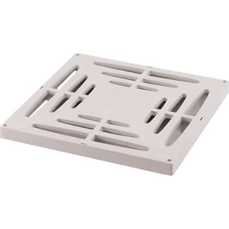 Griglia 28x28 cm, per un pozzetto di evacuazione monoblocco di 30 cm. Consente il passaggio dei pedoni.