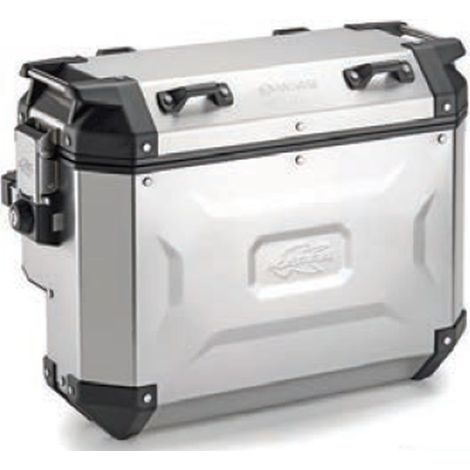 KAPPA 2025/05 VALISE LATÉRALE 33L MONOKEY CAM CÔTÉ KVGS33A K'VOYAGER ALUMINIUM DROIT COULEUR ARGENT - INSERT