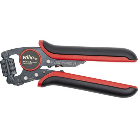 Wiha crimpadora automática para terminales de cable, con presión cuadrada con cabezal de crimpado giratorio  193 mm, 0.08 - 16 (45223)
