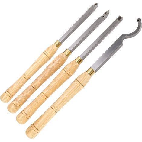4-teiliges Drechselmeißel-Set, handliches, präzises und stabiles Schneidwerkzeug für die Holzbearbeitung (1/5)