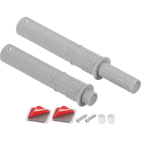 2Pcs Verrous Magnétiques À Pression 2.87x0.4 Pouce Plastique Gris (1/5)