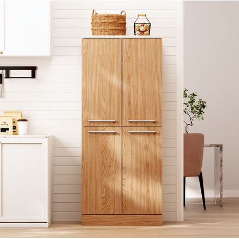 Vorratsschrank 4 Türen mit verstellbaren Böden MDF OKMYHOME (1/5)