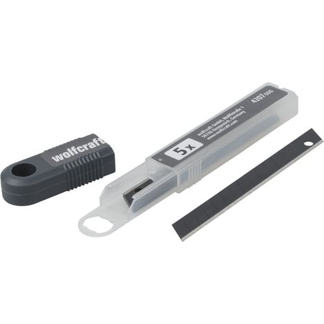 Wolfcraft 5 Abbrechklingen Profi-Sharp schwarz mit 13 Segmenten, in Aufbewahrungsbox - 4207000 (1/3)