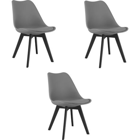 Silla MARK - grafito / patas negras x 3 (1/5)