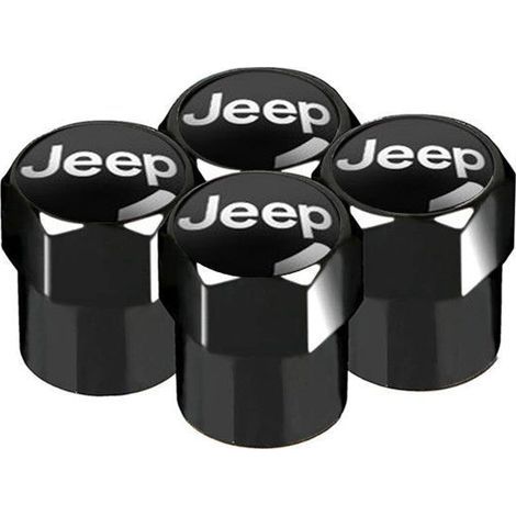4-Piece Car Valve Cap Set for Jeep, Tire Valve, Metal Valve Cap, Corrosion Resistant Dustproof Cap Accessories (1/5)